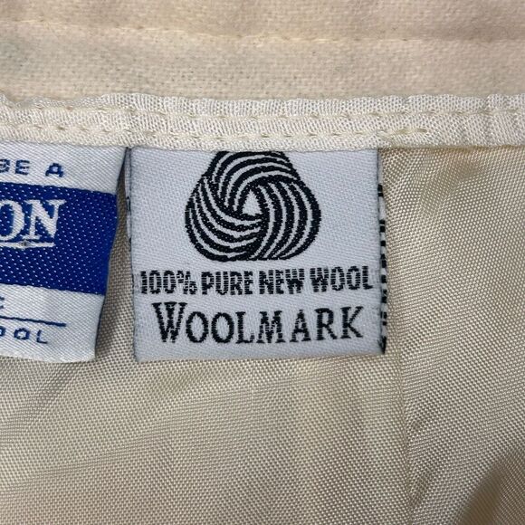 Vintage Pendleton White Dress Pants Trouser Size 10 Pleated Virgin Wool Hi-rise - Picture 7 of 12